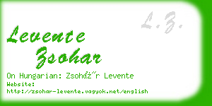 levente zsohar business card